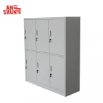 FAS-028  Commercial bedroom furniture 6 door used metal storage Cabinet kids school Locker