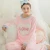 Import Fashion Good Quality Winter Warm Flannel Sleepwear Ladies Long Sleeves Nightclothes Coral Fleece Girls Casual Home Pajamas from China