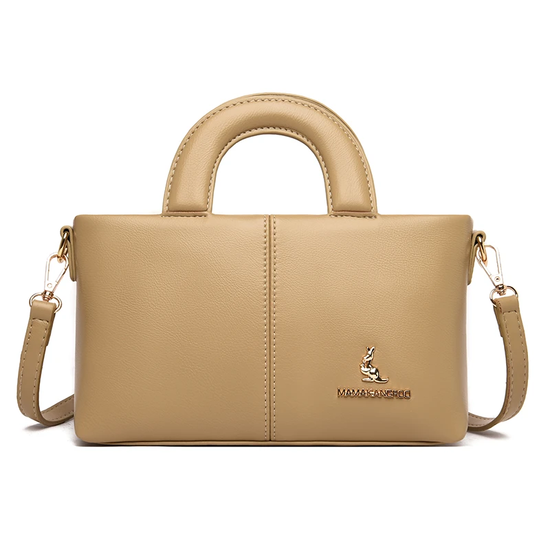 Fashion portable handbag 2021 urban trend solid color stitching square professional femininity one-shoulder messenger bag