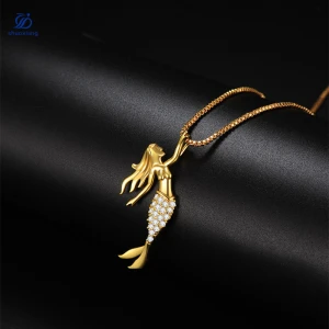 Fashion Stainless Steel Chains  Necklace Rhinestone  Mermaid Choker Necklace Yiwu factory Wholesale Imitation Jewellery