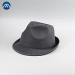 Fashion wool felt unisex hat, wool felt fedora hat without decoration
