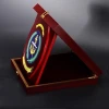 Fashionable Die casting zinc alloy wood award plaque wood shield trophy