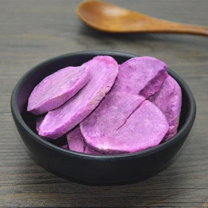 High Quality Healthy Foods 5-7mm Frozen, Dried Purple Sweet Potato Slice