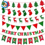 Felt Christmas Decoration Wreath Making Supplies Outdoor Bunting Flag