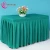 Import Festive rectangle ruffled polyester table skirting/ hotel wedding white pleated table skirt box with topper wholesale from China