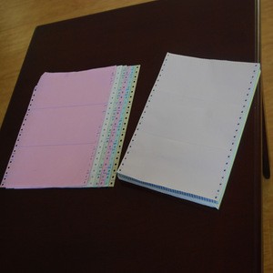 Five color carbonized invoice paper