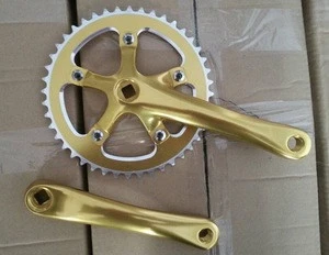 Fixed gear bike chainwheel and crank
