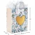 Import Flower Print Wedding Bags Paper Gift Bags With Heart Window Gold Heart Ribbon Handle For Weddings Engagements Bridal Showers from China