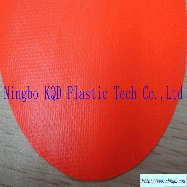 Fluorescent PVC Laminated Glass Ffiber Polyester Fabric for Protective Garment /Military Raincoat