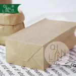 Food Packaging Recyclable Brown Bottom Craft Kraft Paper Bag