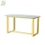 Import Foshan Factory Modern Marble Top Gold Stainless Steel Frame Dining Table from China