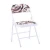 Free sample cheap plastic stadium portable comfortable folding chairs Pu back and seat metal chromed leg outdoor garden chair