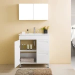 Free Standing Classical Solid Wood Kitchen Cabinet Wood Bamboo Bathroom Vanity Cabinets