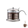 French Style Food Safe 0.2L Classic Stainless Steel Glass Sugar Pot With Spoon