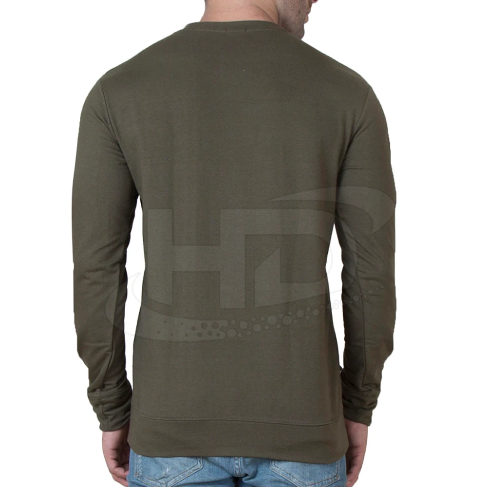 French terry mens embroidered oversized pullover sweatshirt