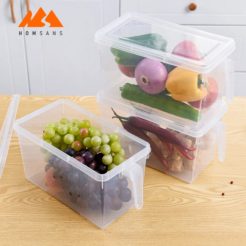 Fridge Kitchen Manufacture Pantry And Refrigerator Organizer Stocking Container Plastic Food Clear Storage Bins