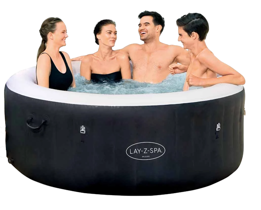FSPATIO  Amazon hot sale  54123 Miami lay z spa 4 person indoor inflatable hot tub portable hot spa
