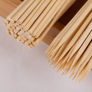 Fujian Mingchang bamboo Food Grade Bamboo Round Marshmallow Stick,Wholesale 3.0mm  Long Bbq Bamboo Skewer with custom log