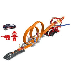 Funny race track metal car toy car track for children