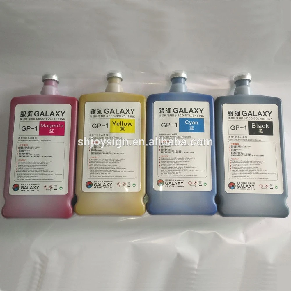 Galaxy DX4 DX5 DX7 Print Head Eco Solvent Printing Ink for Epson Roland Mimaki Mutoh Printer