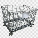 Galvanized Metal Mesh Container Lockable Storage Roll Wire Container