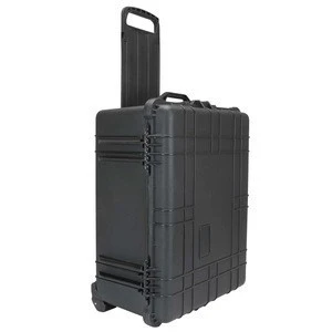 GD5013 Plastic trolley toolbox trolley Impact resistant sealed waterproof pp tools case for medical devices box with wheels
