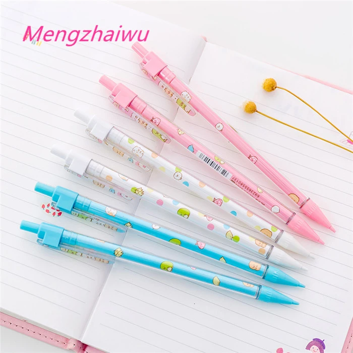 Germany best selling students stationery custom school supply plastic pencils bulk 0.5/0.7 kawaii korean mechanical pencils