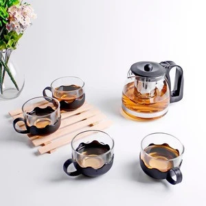Gift Box Small Classic Glass Coffee And Tea Pot Set