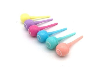 Gift mini lollipop sugar highlighter fluorescent marker for kids