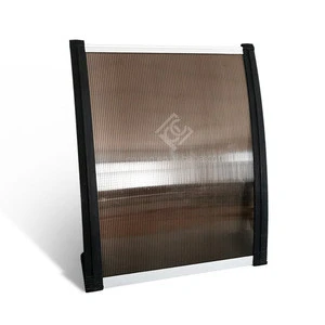 good customized pc polycarbonate plastic window awnings front door canopy for buildings