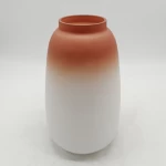 Gradient Color Home Decor Frosted Cylinder Glass Vases