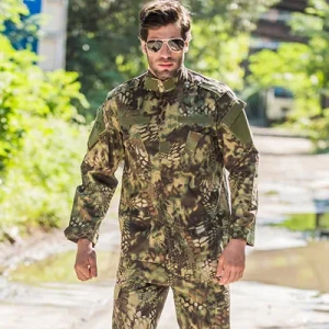 Green Python Pattern Camo Color Tactical Combat Rip-Stop Acu Uniform