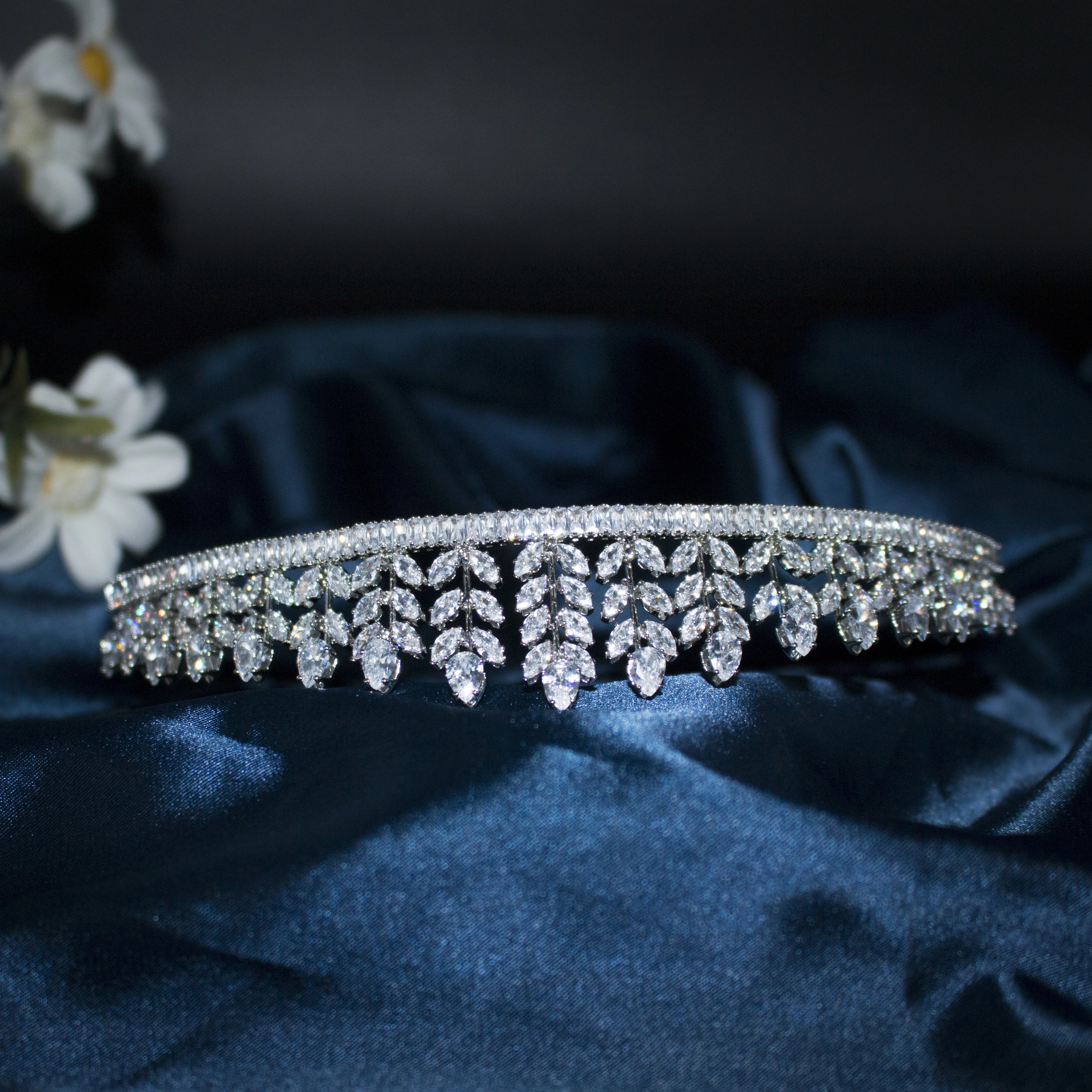 GS0165 New Stylish CZ Zirconia Zircon headpiece hair accessories Wedding Bridal beauty tiara crown