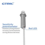 GTRIC Capacitive Proximity Switch M12 series 3-Wires NPN PNP 10-30v Non-flush Capacitor Proximity Sensor for Counter