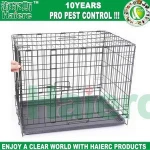 Haierc Pet folding Crates Puppy Dog Cat metal foldable cages 24 30 36 42 48 inch dog house