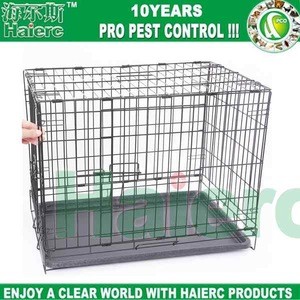 Haierc Pet folding Crates Puppy Dog Cat metal foldable cages 24 30 36 42 48 inch dog house