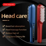 Hair Massage Comb Rechargeable RF Red Blue Light Scalp Massage Hair Brush Scalp massager