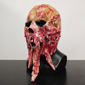 Halloween cosplay props horror bloody skull full face pvc mask for costume supplies party mask