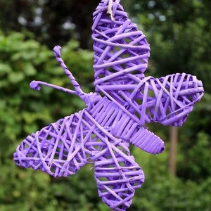 Handwoven willow butterfly shaped craft wicker butterfly