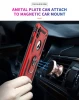Hard PC TPU Bumper Magnetic Car Mount Metal Ring Holder Phone Back Cover For Iphone 12 Mini Shockproof Phone Case