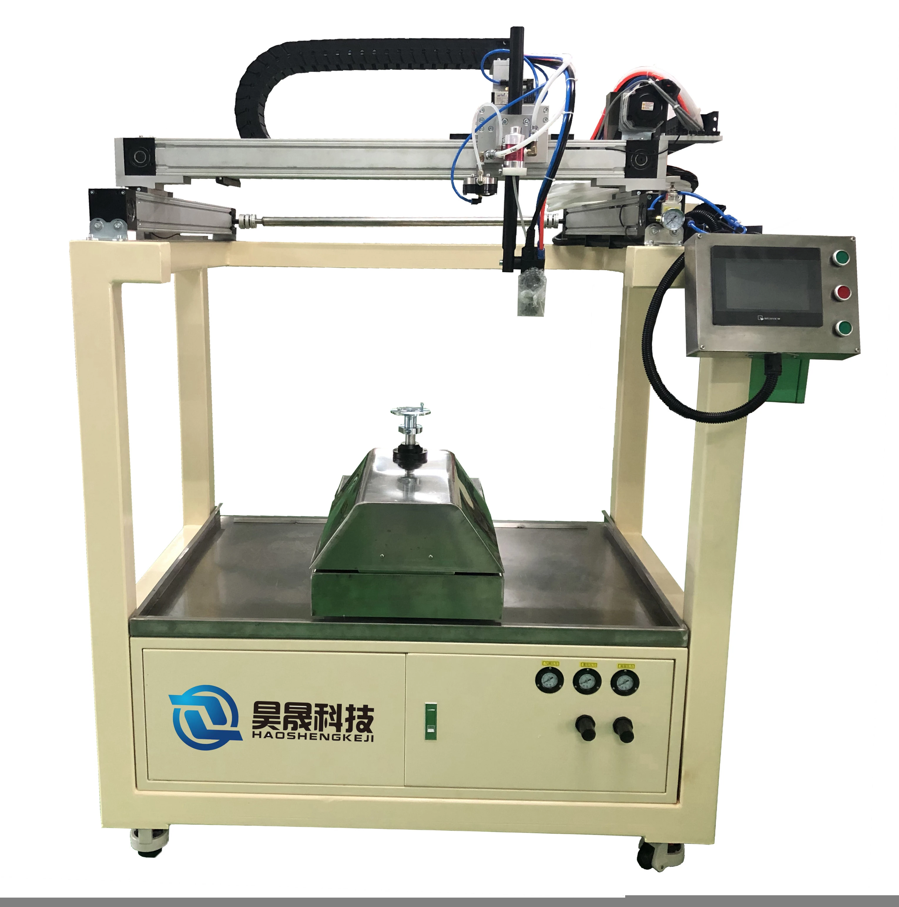 High efficiency industrial 2-Axis fully Automatic Paint Spray Machine for small parts and 3c digital