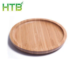 High Quality Bamboo Plate Serving Dish Round Bread Fruit Plate