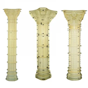 High Quality Building Material Outdoor Decorative Plastic Concrete Roman Column Mold Roman Pillar Mouldings