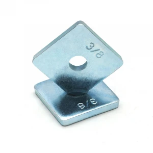 High quality carbon steel zinc plated flat square washer factory stamping galvanized square washers