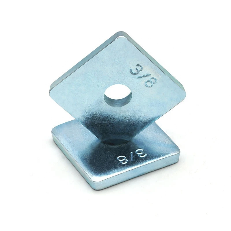 High quality carbon steel zinc plated flat square washer factory stamping galvanized square washers