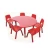 Import High quality kindergarten plastic table and chair set children moon style desk and chair school furniture set for sale from China