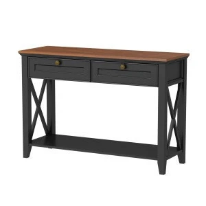 High quality long antique wood console table with drawers living room hallway furniture black