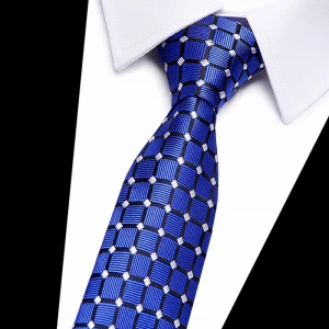 High quality mens skinny ties fashion plain  jacquard woven silk printed neck tie polyester
