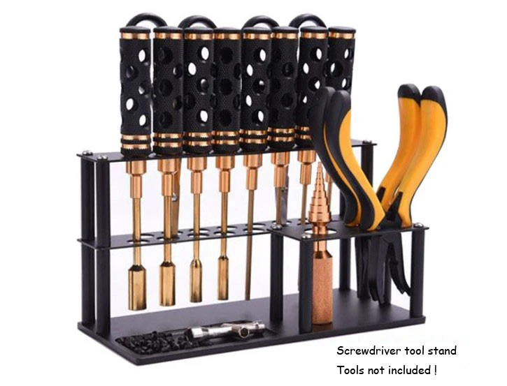 High quality remote control   black color metal Hex  tools Screwdriver rack holder tool stand