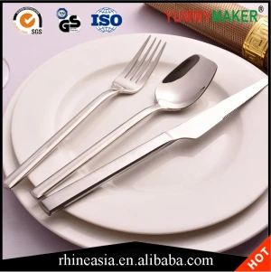 High quality Stainless Steel Cutlery Smooth Handle Dinner Spoons Fork set